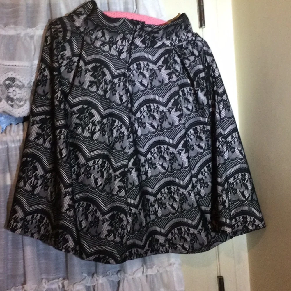Black Lace skirt with A Cream Beige Color Liner